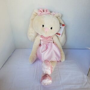 GUND Take-Along 'Curtsy' Pink Ballerina Bunny Rabbit  Soft Toy Doll  17" NWT